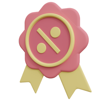 discount badge 3d icon illustration png