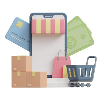 ecommerce 3d icon illustration png