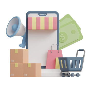 ecommerce 3d icon illustration png