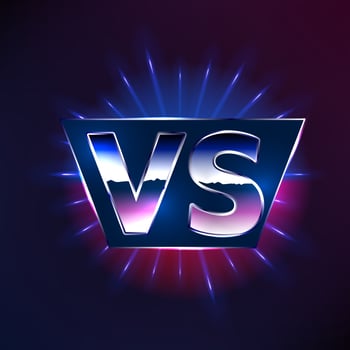 Vs or versus vector sign, game or sport symbol