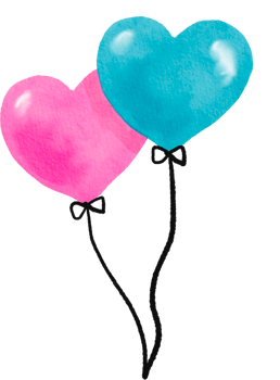colorful balloon watercolor painted png