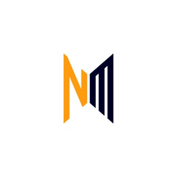 NM letter logo creative design with vector graphic, NM simple and modern logo.
