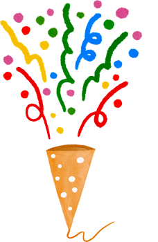 colorful confetti watercolor painted png