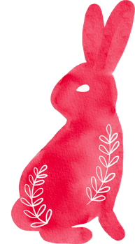 Colorful easter watercolor painted png