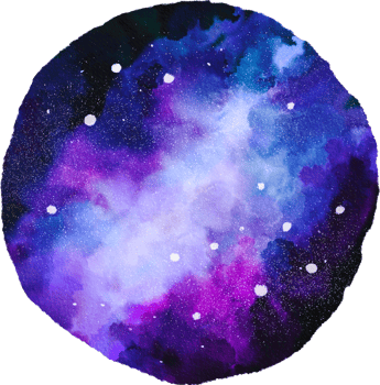 Watercolor galaxy painting png