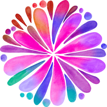 Colorful mandala watercolor painted png