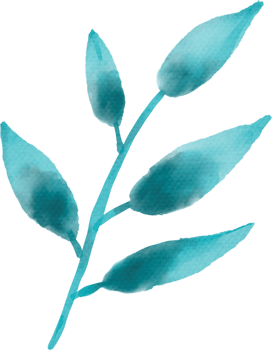 Leaf watercolor painted png