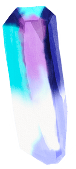 watercolor painted crystal png