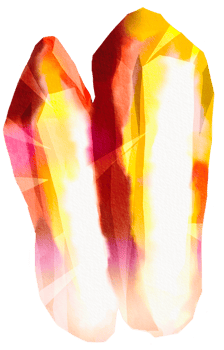 watercolor painted crystal png