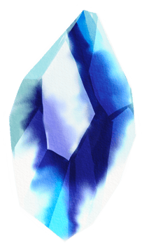 watercolor painted crystal png