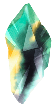 watercolor painted crystal png