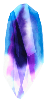 watercolor painted crystal png