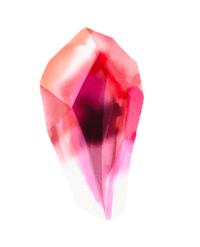 watercolor painted crystal png