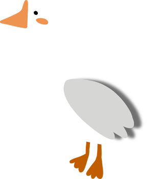 cartoon cute goose png