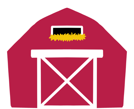cartoon cute barn in farm png