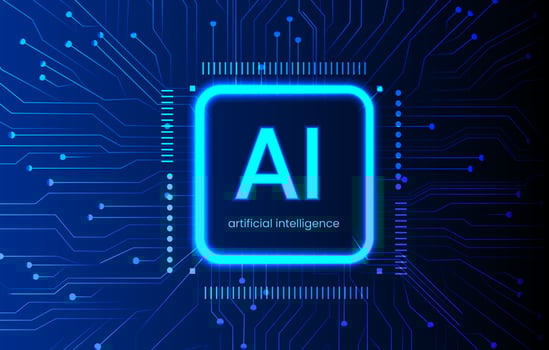 Ai Glowing chip vector