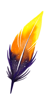 watercolor painted feather png