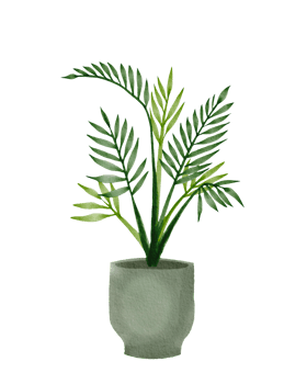 watercolor painted houseplant png