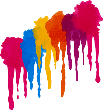 watercolor painted drip png
