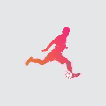 A football player logo design vector