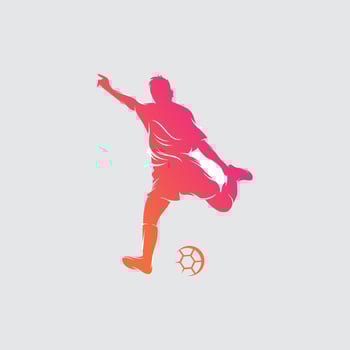 A football player logo design vector