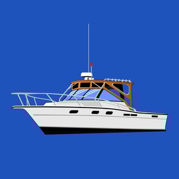 speed boats yatch small vector