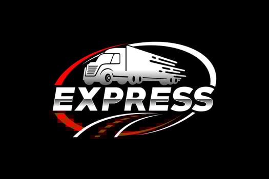 Truck silhouette abstract logo template vector. suitable for cargo logo, delivery cargo trucks, Logistic logo vector