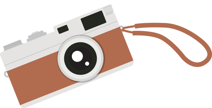 Cute camera, vintage png