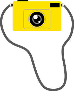 Cute camera, digital png