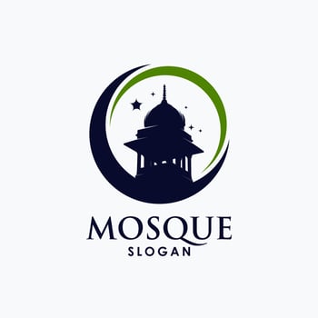 Islamic Mosque logo template design vector