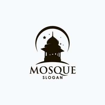 Islamic Mosque logo template design vector