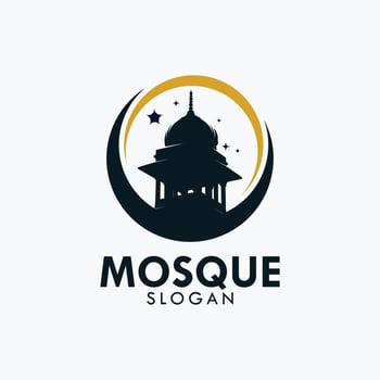 Islamic Mosque logo template design vector