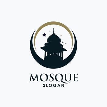 Islamic Mosque logo template design vector