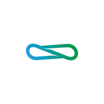 infinity soft line logo design vector