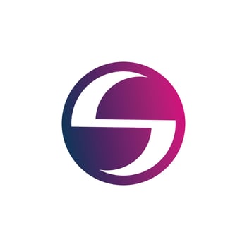 circle color letter s logo design vector