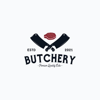 Butcher shop logo vector illustration