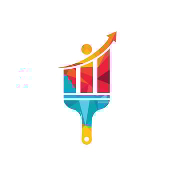 Stats paint vector logo design template. Finance and accounting logo design concept.