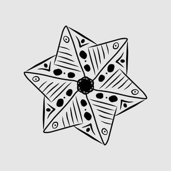 Abstract vector, black and white radial style. Simple and attractive Mosaic Type vector