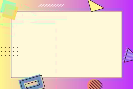 paper note with memphis element and gradient background vector