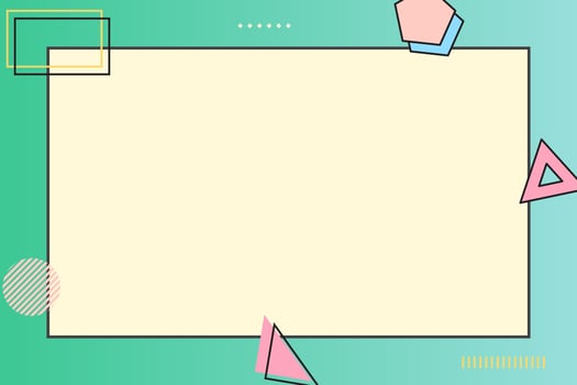 paper note with memphis element and gradient background vector