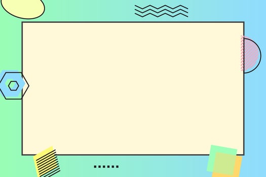 paper note with memphis element and gradient background vector