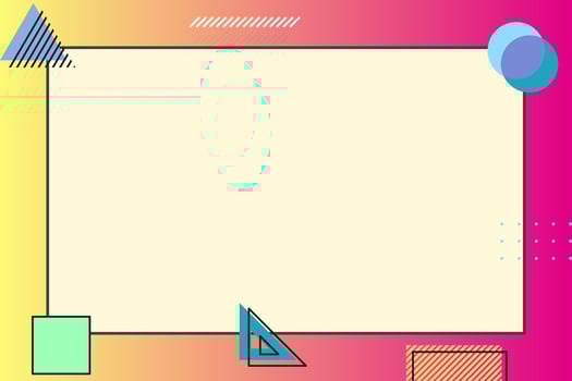 paper note with memphis element and gradient background vector