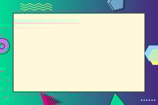 paper note with memphis element and gradient background vector