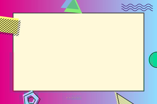 paper note with memphis element and gradient background vector