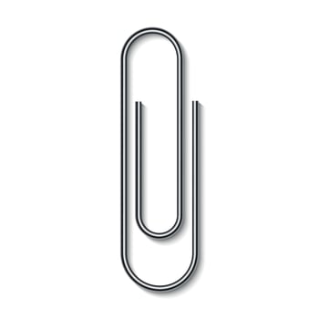 Realistic paper clip . Vector
