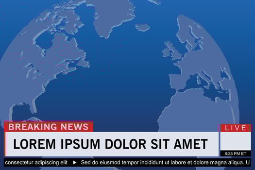 Breaking news live vector
