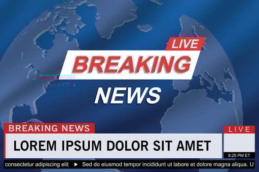 Breaking news live vector