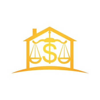 Money scale vector logo design. Dollar balance finance logo concept.