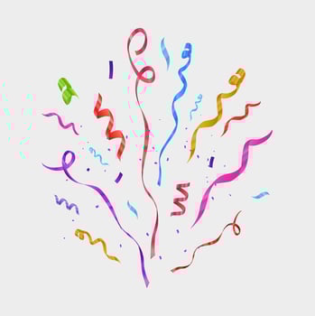 Colorful confetti isolated. Festive vector background