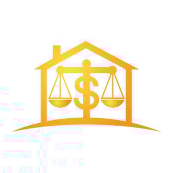 Money scale vector logo design. Dollar balance finance logo concept.